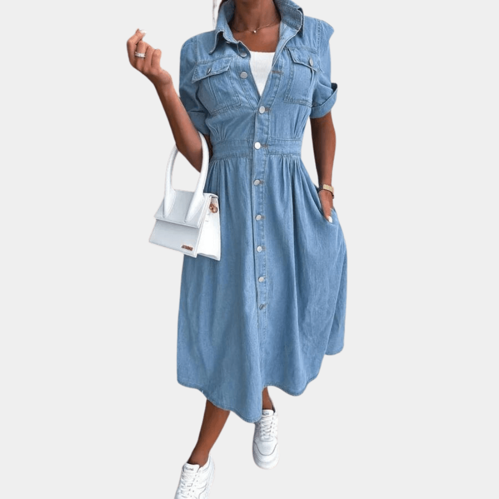 Robe Midi en Denim pour Femmes