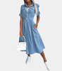 Robe Midi en Denim pour Femmes