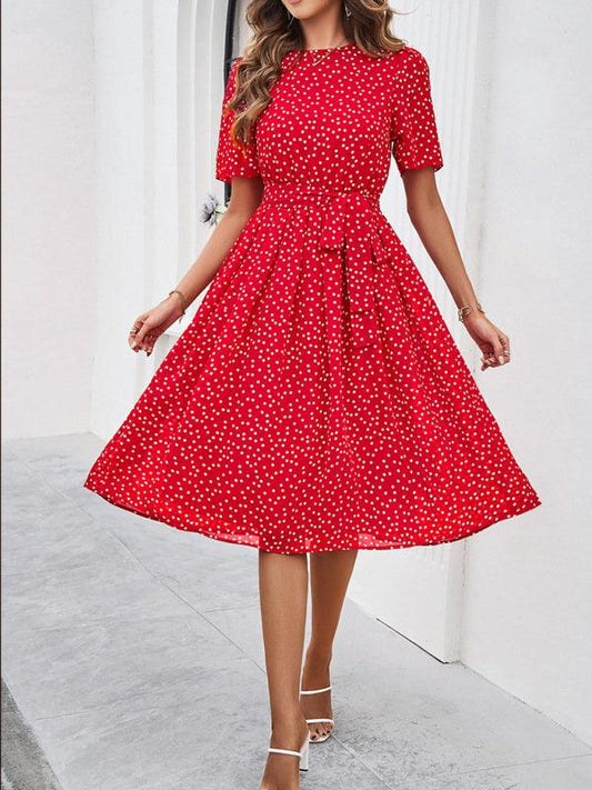 Robe Midi à Pois pour Femmes