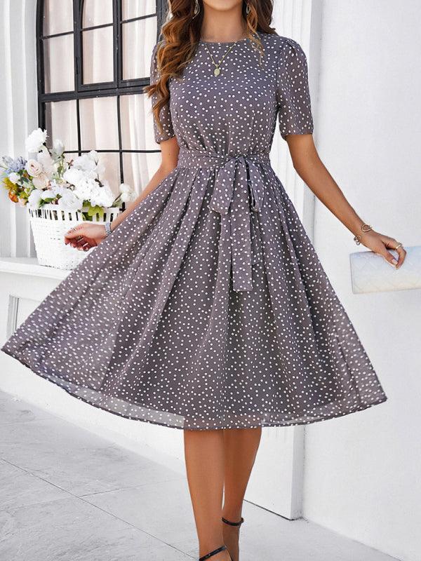 Robe Midi à Pois pour Femmes