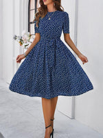 Robe Midi à Pois pour Femmes