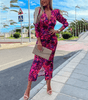 Robe Midi Imprimé Tropical pour Femmes