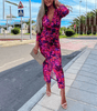 Robe Midi Imprimé Tropical pour Femmes