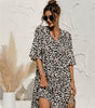 Robe Midi Décolleté en V Imprimé Floral pour Femmes