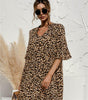 Robe Midi Décolleté en V Imprimé Floral pour Femmes
