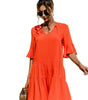 Robe Midi Décolleté en V Imprimé Floral pour Femmes