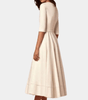 Robe Midi Décolleté en V pour Femmes
