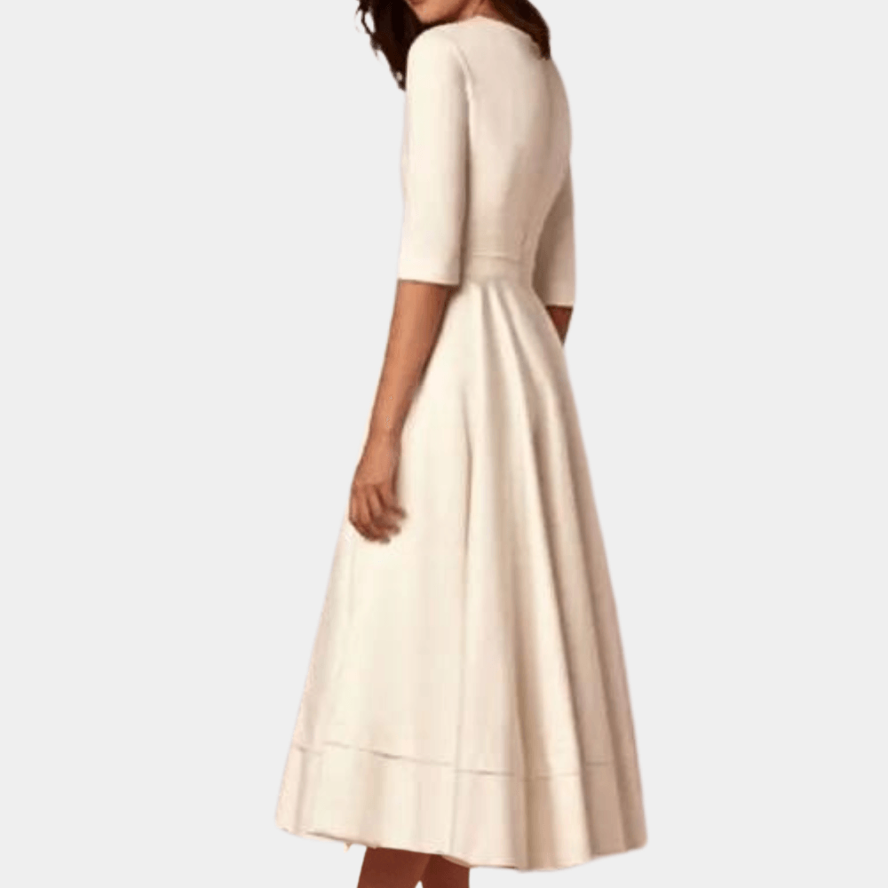 Robe Midi Décolleté en V pour Femmes