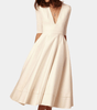 Robe Midi Décolleté en V pour Femmes
