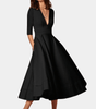 Robe Midi Décolleté en V pour Femmes