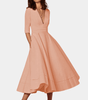 Robe Midi Décolleté en V pour Femmes
