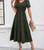 Robe Midi Décolleté en V pour Femmes