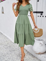 Robe Midi Décolleté en V pour Femmes