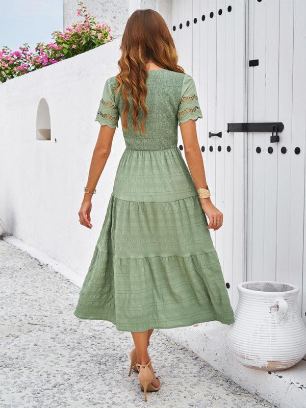 Robe Midi Décolleté en V pour Femmes
