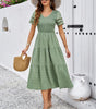 Robe Midi Décolleté en V pour Femmes