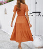 Robe Midi Décolleté en V pour Femmes