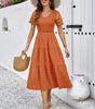 Robe Midi Décolleté en V pour Femmes