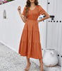 Robe Midi Décolleté en V pour Femmes