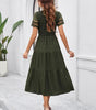Robe Midi Décolleté en V pour Femmes