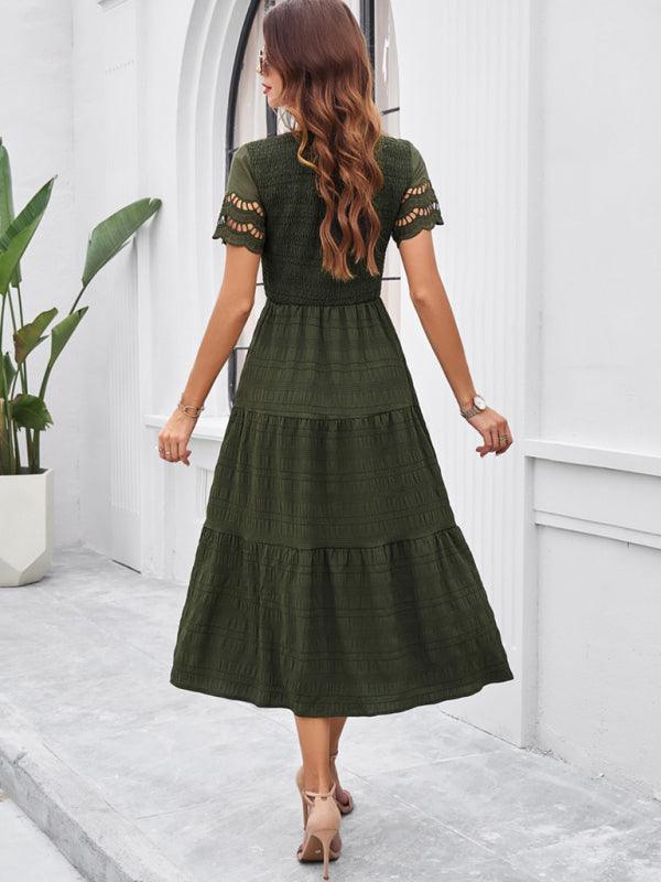 Robe Midi Décolleté en V pour Femmes
