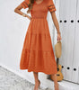 Robe Midi Décolleté en V pour Femmes