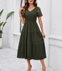 Robe Midi Décolleté en V pour Femmes
