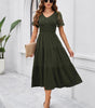 Robe Midi Décolleté en V pour Femmes