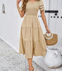 Robe Midi Décolleté en V pour Femmes
