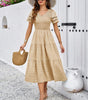 Robe Midi Décolleté en V pour Femmes