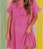 Robe à Décolleté en V Froncée pour Femmes