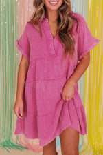 Robe à Décolleté en V Froncée pour Femmes