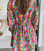 Robe Mini Imprimé Abstrait pour Femmes