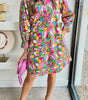 Robe Mini Imprimé Abstrait pour Femmes