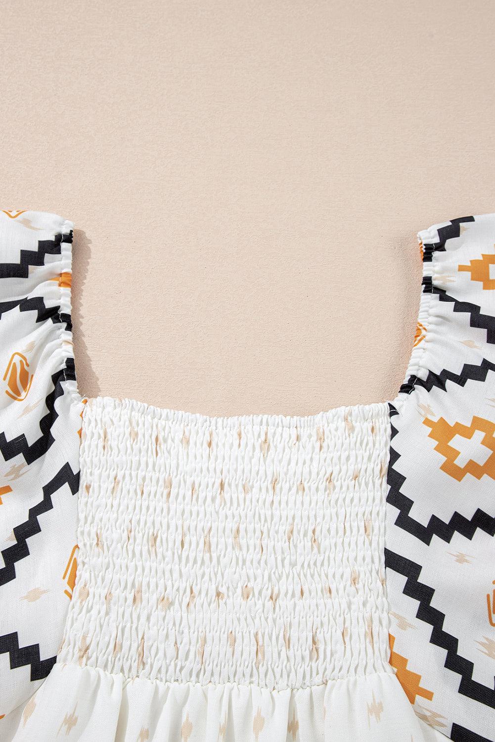 Robe Mini Imprimé Azteque pour Femmes