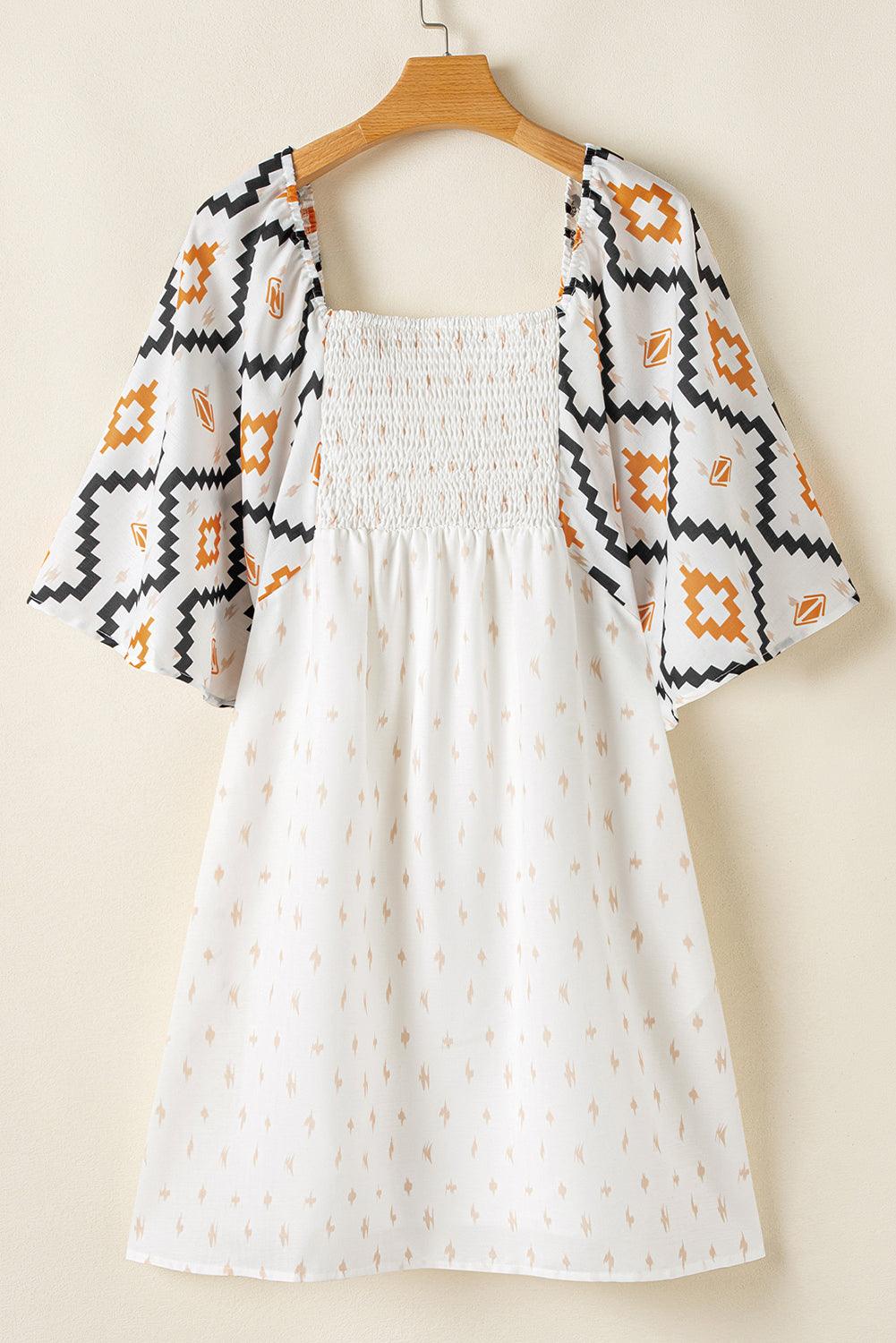 Robe Mini Imprimé Azteque pour Femmes