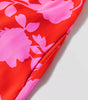 Robe Mini Imprimée Fleurs Volants pour Femmes