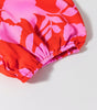 Robe Mini Imprimée Fleurs Volants pour Femmes