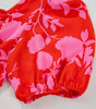 Robe Mini Imprimée Fleurs Volants pour Femmes