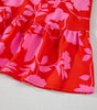 Robe Mini Imprimée Fleurs Volants pour Femmes