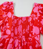 Robe Mini Imprimée Fleurs Volants pour Femmes