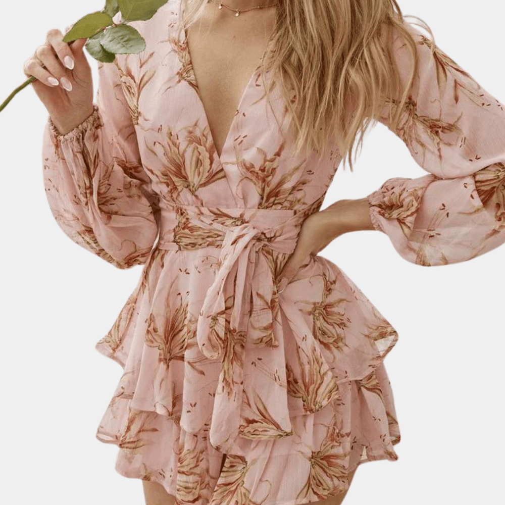 Robe Mini Imprimée Fleurie pour Femmes