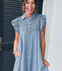 Robe Mini avec Manches Volantes pour Femmes