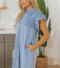 Robe Mini avec Manches Volantes pour Femmes