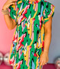 Robe Mini à Franges et Imprimé Abstrait pour Femmes
