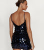 Robe Mini à Paillettes avec Bretelles Spaghetti pour Femmes