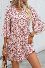 Robe Mini Imprimé Paisley pour Femmes