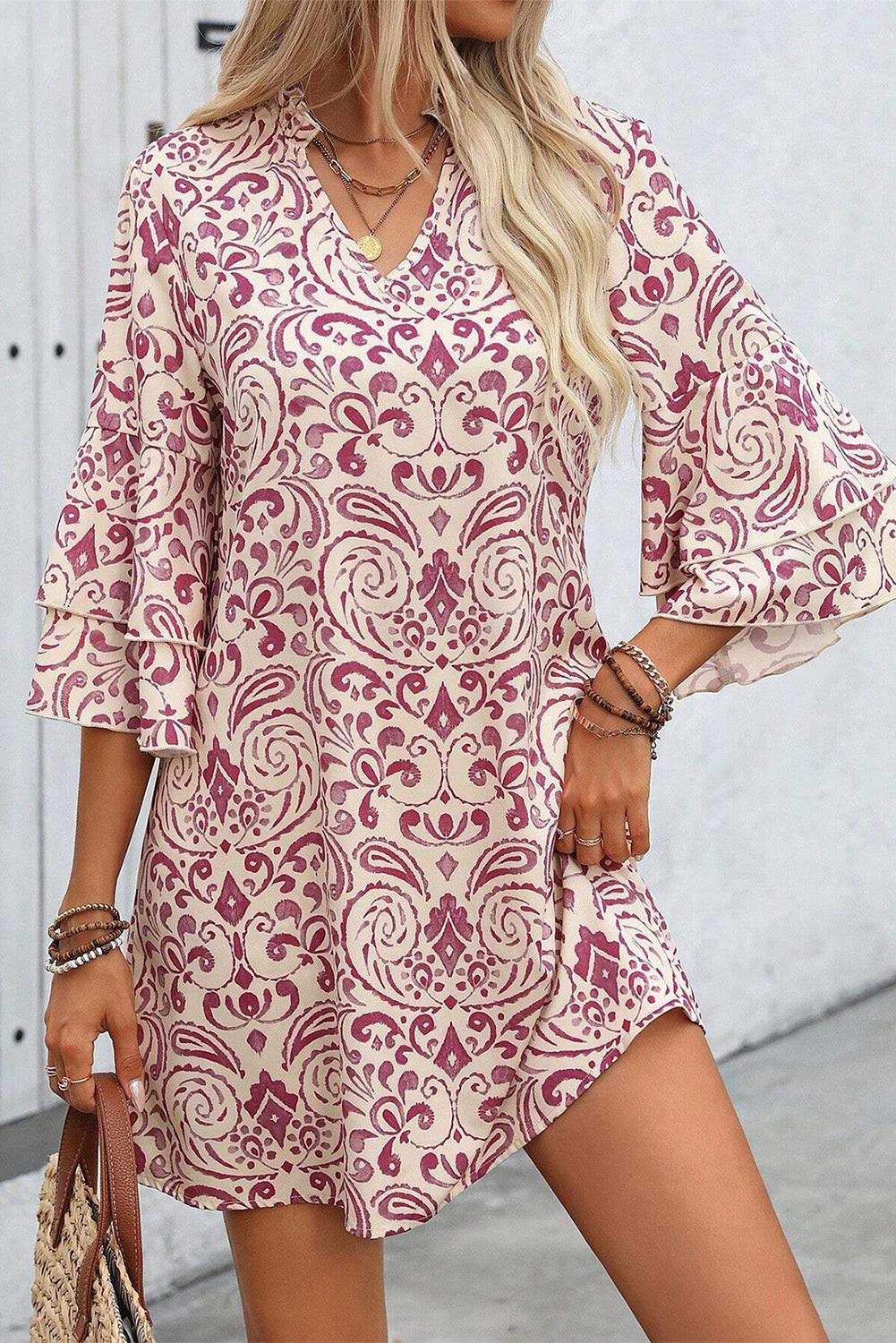 Robe Mini Imprimé Paisley pour Femmes