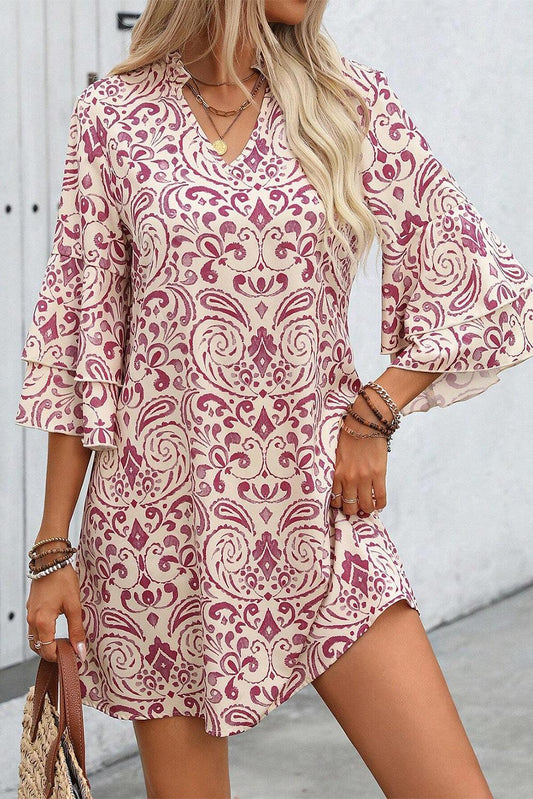 Robe Mini Imprimé Paisley pour Femmes