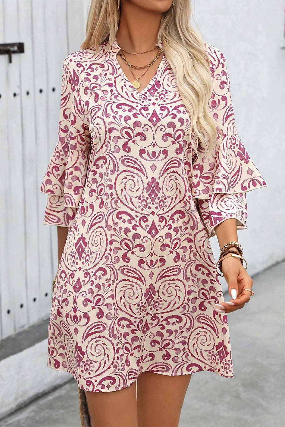 Robe Mini Imprimé Paisley pour Femmes