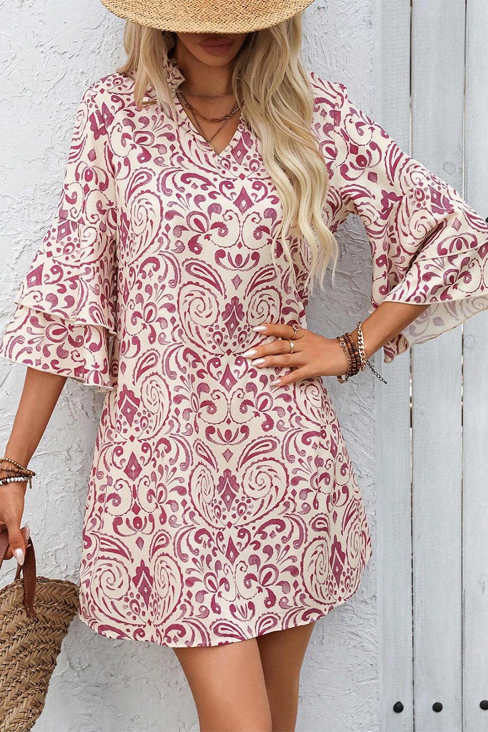 Robe Mini Imprimé Paisley pour Femmes